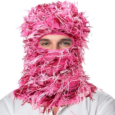 Distressed Balaclava Ski Mask Knitted Full Face Shiesty Mask Winter Windproof Keep Warmth for Men Women