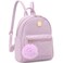 Girls Fashion Mini Backpack Purse Small Cute Plaid Leather Women Backpacks Little Bag (Purple)