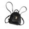 LAORENTOU Leather Backpack Purse For Women Sling Shoulder Bag Lady Crossbody Handbag College Backpacks Small Bag (011 Black)