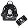 Showudesigns Cute Ghost Backpack Purse for Women Mini Backpacks Leather Shoulder Bags for Travel Work Handbag Waterproof Backpacks Purse and Wallet Set Small Pouch 2 Pack