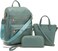 Medium Backpack Purse for Women Convertible Travel Soft Backpacks Ladies Purse set with Wallet and Crossbody Bags MintGreen
