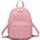 Small Leather Backpack Mini Cute Casual Daypack Fashion Zippered Pockets Crossbody Bags for Women Girl (Pink)