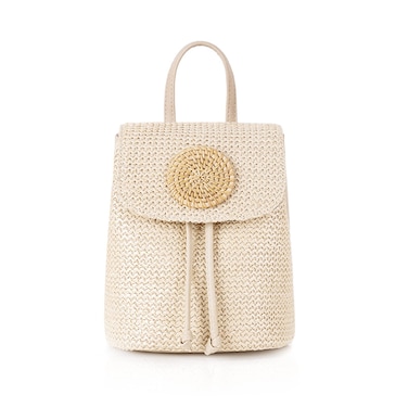 Pilipala Straw Bag Straw Backpack Women Cross-body Shoulder Bag Woven Beach Bag Handmade Tote