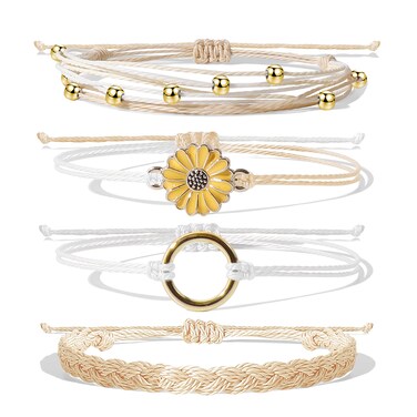 choice of all Cute Bracelets Sunflower Bracelet Boho Surfer Friendship Bracelet Adjustable String Blue Bracelet for Women Trendy Jewelry Gifts