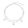 HOOHWE Moon Star Anklets for Women 925 Sterling Silver Layering Cubic Zirconia Ankle Bracelets for Women Adjustable Summer Beach Beads Foot Chain Jewelry for Women