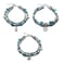 Uloveido 3 pcs Simulated Turquoise Starfish Beach Anklets Set Owl Bird-Heart-Tree of Life Multilayer Bracelet Anklets for Women Ladies Y811-2