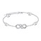 FLYOW Double Infinity Anklet 925 Sterling Silver for Women Adjustable Heart Ankle Bracelet Boho Beach Foot Chain 9+1 Inch Charm Jewelry Best Birthday Gifts