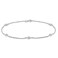 Michael Zweig Sterling Silver Cubic Zirconia Round 3.0 mm. Anklet Length 9