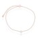 Beaux Bijoux Sterling Silver Rose Gold Plated Created White Opal Round Disc 9+2" Anklet