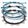 FANCY SHINY String Ankle Bracelets Waterproof Rope Anklets Braided Beach Boho Coin Anklets Cute Friendship Foot Jewelry for Women(Blue&amp;Black)