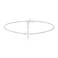 Hoops &amp; Loops Sterling Silver Cross Thin Chain Anklet with Extender, 3 Metal Options