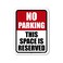 Honey Dew Gifts, No Parking This Space is Reserved, 9 inch by 12 inch, Metal Sign Post, Yard Signs, Lawn Signs, Warning Signs, No Parking Signs, Reserved Signs, HDG-1435