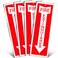 4 Pack Fire Extinguisher Sign Fire Sign Rust Free Aluminum Reflective Signs 4 x12 Inch Laminated for Ultimate UV, Weather, Scratch, Water and Fade Resistance, Indoor Outdoor (Regular Style)