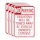 GicnKeuz Large No Parking Signs,18x12 Inches Violators Will Be Towed Away at Vehicle Owner's Expense Signs, Engineer Grade Reflective Aluminum, Fade Resistant,Indoor or Outdoor Use (4-Pack)