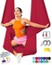 Aerial Yoga Hammock Kit 5.5 Yards Aerial Silks Yoga Swing Flying for Home Antigravity Inversion Flexibility Core Strength Exercise, All Levels, with Hardware Straps Guide (16.5x9.2ft), Turquoise