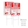 GicnKeuz Metal Do Not Block Driveway Sign with Stake, 14x10 Inches Unauthorized Vehicles Will Be Towed Signs, Reflective Aluminum, Fade Resistant/Waterproof, Easy to Install, Outdoor Use (2-Pack)