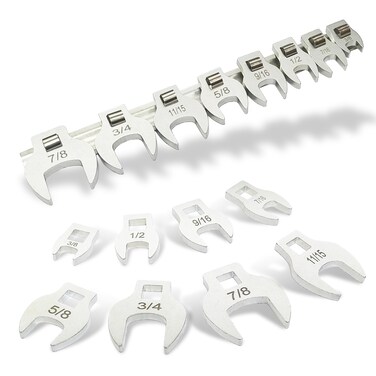 SABLUE 8-Piece Crowfoot Wrench Set (SAE/Inch) Crows Foot, Ideal for Tight Automotive Repair Spaces S0047