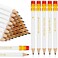 Crtiin 50 Pcs Wedding Pencils for Bridal Shower Half Pencils with Eraser Game Pencils Mini Golf Pencils 4 Inch Short Pocket Pre Sharpened Pencil for Wedding Presents, Classroom, School (White)