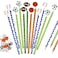 SHEHARUHI 20 Pieces Sport Pencils 20 Pcs Sports Ball Erasers Sets Wooden Baseball Football Basketball Soccer Pencils Sports Themed Teachers School Stationery Class Reward Office Supplies