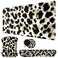 Gaming Mouse Pad with Wrist Rest and Keyboard Support Set, Full Desk Mousepad Memory Foam Non Slip Mouse Wrist Cushion Pad with Coasters Desk Pad for Keyboard and Mouse(31.5&times;11.8 in), Leopard Print