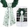 VitalCozy Wreath Sash for Front Door Wreath Satin Sash for Wreath Embroidery Monogram Wreath Sash Accessories Xmas Party Yard Doorway Indoor Outdoor Wall(Fresh)