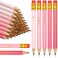 Crtiin 50 Pieces Baby Shower Pencils for Games Golf Half Pencils Mini Pencils for Baby Shower Presharpened Pencils with Erasers for Wedding Party Office, 4 Inch(Gradient Pink,Girl Style)