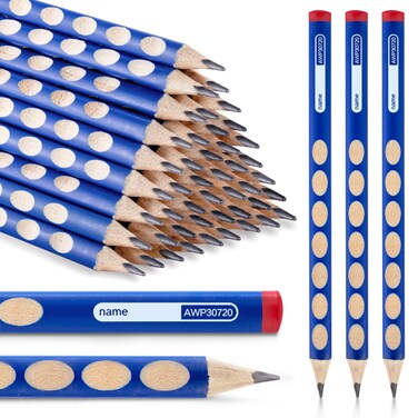 M&amp;G 30pcs Triangular Pencils, 2B Pencils with Grip Correction, Wooden Graphite Pencils, Pre-Sharpened Break-Resistant, Suitable for Writing, Drawing, and Sketching