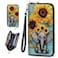 CAPAUNVDA Wristlet Wallets For Women With Card Holder Zipper Pocket,Slim PU Leather Cute women's Wristlet Wallet Clutch For Women Girls,Cute Elephant Sunflowers