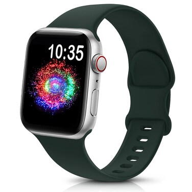 TreasureMax Sport Band Compatible with Apple Watch Bands 38mm 40mm 41mm 42/44mm 45/46mm 49mm,Soft Silicone Strap Compatible for Apple Watch Series 10 9 Ultra SE/SE2 8 7 6 5 4 3 Men Women Olive Green