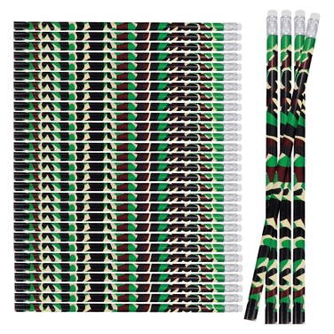 150 Pcs Camouflage Pencil Kids Wooden Pencils Kids Stationary Drawing Pencils Toddlers Pencils Pen Pencil School Supplies Pencil with Eraser Drawing Tool Student