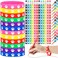 Harloon 120 Pcs Paw Print Rubber Bracelets Pencil Sets Multicolor Silicone Stretch Wristbands Wooden Paw Print Pencil Dog Pencils Rubber Bracelets for Fun School Supplies and Reward Prizes