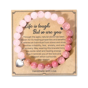 CHICING Get Well Soon Gifts for Women,Natural Stone Healing Bracelet, Inspirational Gifts for Women
