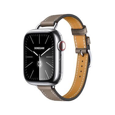 DONEGANI LB2 Leather Band for Apple Watch Ultra 2 49mm, Series 10 46mm, 9 8 7 45mm 41mm, SE 6 5 4 44mm 40mm, 3 2 1 42mm 38mm Men Women iWatch, Strap