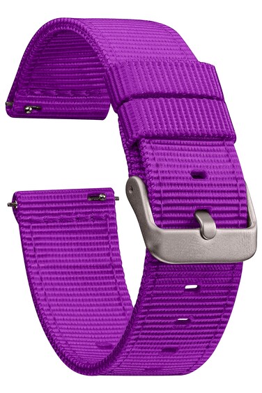 GadgetWraps 18mm Nylon Watch Band with Quick Release Pins &ndash; Compatible with Speidel, Daniel Wellington, Wristology &ndash; 18mm Nylon Watch Band (Medium Purple, 18mm)