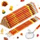 100 Pieces Thanksgiving Pencils Bulk Fall Themed Pencils with Erasers Wood Fall Pumpkin Turkey Pencils for Sketching and Drawing Class Reward School and Office Stationery Thanksgiving Party Favors