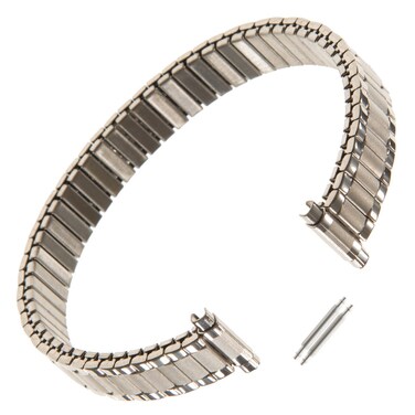 Gilden Ladies Expansion 9-16mm Custom Length Stainless Steel Watch Band 124-SL (Fits 9-13mm lugs, Extra Long, Stainless Steel)
