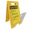 SmartSign - SF-0127-FB-25x12-DE Caution Blank Write-On Folding Floor Sign With Dry Erase Finish By   25" x 12" Plastic