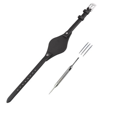 unilabo Leather Watch Band Compatible for Fossil women 8mm ES2829 ES2830 ES3060 ES3076 ES3077 ES3148 Strap Replacement for men and women wirst watchband, Black