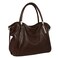 HESHE Women's Leather Shoulder Bag Trendy Designer Tote Bag Sacthel Purse Large Capacity Travel Bag Crossbody Hobo Bags (Coffee)