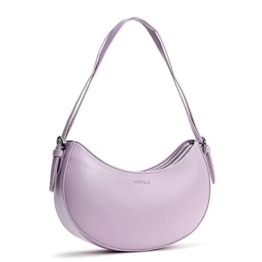 Keyli Shoulder Bag for Women Fashion Plain Weave Mini Purse Zipper Closure Shoulder Purses Tote Bags Clutch Adjustable Double Straps Tote Handbags Top-Handler Bag Pink