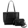 Wrangler Purse and Handbags for Women Black Vegan Leather Shoulder Tote Bag Purse Ladies Handbags