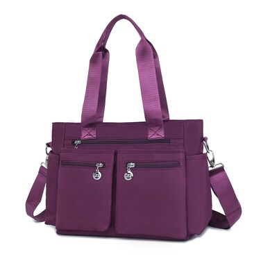 Bagtopia Tote Bag for Women, Large Crossbody Purses for Women with Multi Pockets, Waterproof Shoulder Bag for Women, Work &amp; Travel (Purple)