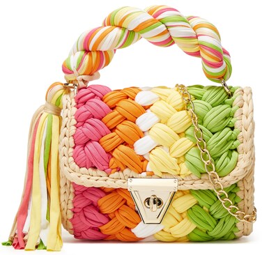 Tote Purse Crossbody Bags for Women Chunky Yarn Knit Shoulder Bag Crochet Handbags Handwoven Tote Bag Clutch Flap Evening Bag