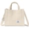 Corduroy Tote Bag for Women Small Satchel Bag Mini Tote Bag Aesthetic Crossbody Bag Handbag - School Work Travel Shopping(Beige)
