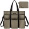 IBFUN Utility Tote Bag with 24 Exterior Interior Pockets Zip Top Teacher Tote Bag for Teacher/Work Women(Large)