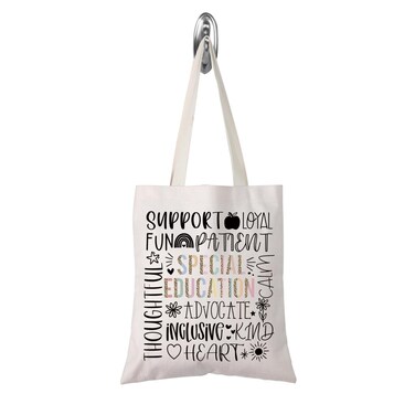 TSOTMO Special Education Tote Bag Dysleixa Gift Special Ed Teacher Thank You Gift Autism Teacher Gift (Special education tote)