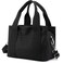 Women Canvas Handbag Shoulder bags Small Casual Multi-Pocket Top Handle Tote Crossbody Shopping Bags (black)