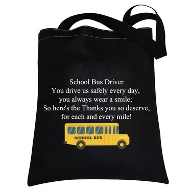 CMNIM Thank You Bus Driver Gifts for Women School Bus Driver Tote Bag Appreciation Gifts for Bus Driver Retirement Gifts (Bus Driver Tote Bag)