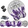Keyboard Wrist Rest Support and Wrist Rest Mouse Pad with Non-Slip PU Base with Coaster Hook Gel Memory Mouse Pad Combo for Gaming, Office Pain Relief - Psalm 46:5 Purple Lavender