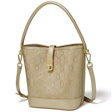 FOXLOVER Chain Pattern Crossbody Handbags Top-Handle Bags Satchels Purse 2WAY Zipper Twist Lock Closure